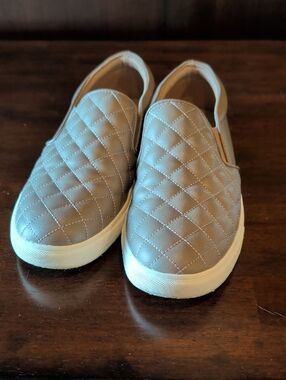 Women's Quilted Slip-On Sneakers in Taupe